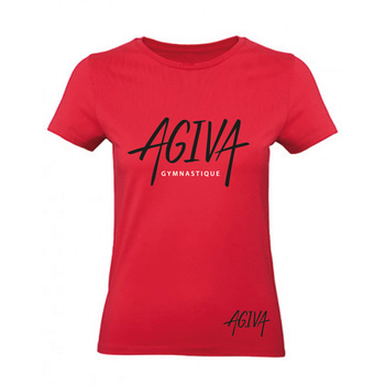 Dames T-shirt, getailleerd model, 100% katoen - 185 g/m2 9778 RED